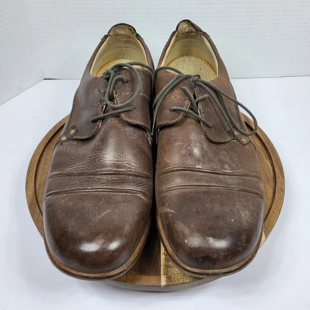 Dr‎ Martens 12055 Oxford Mens 13 Brown Good Leather Lace Up Derby AW004 KV071